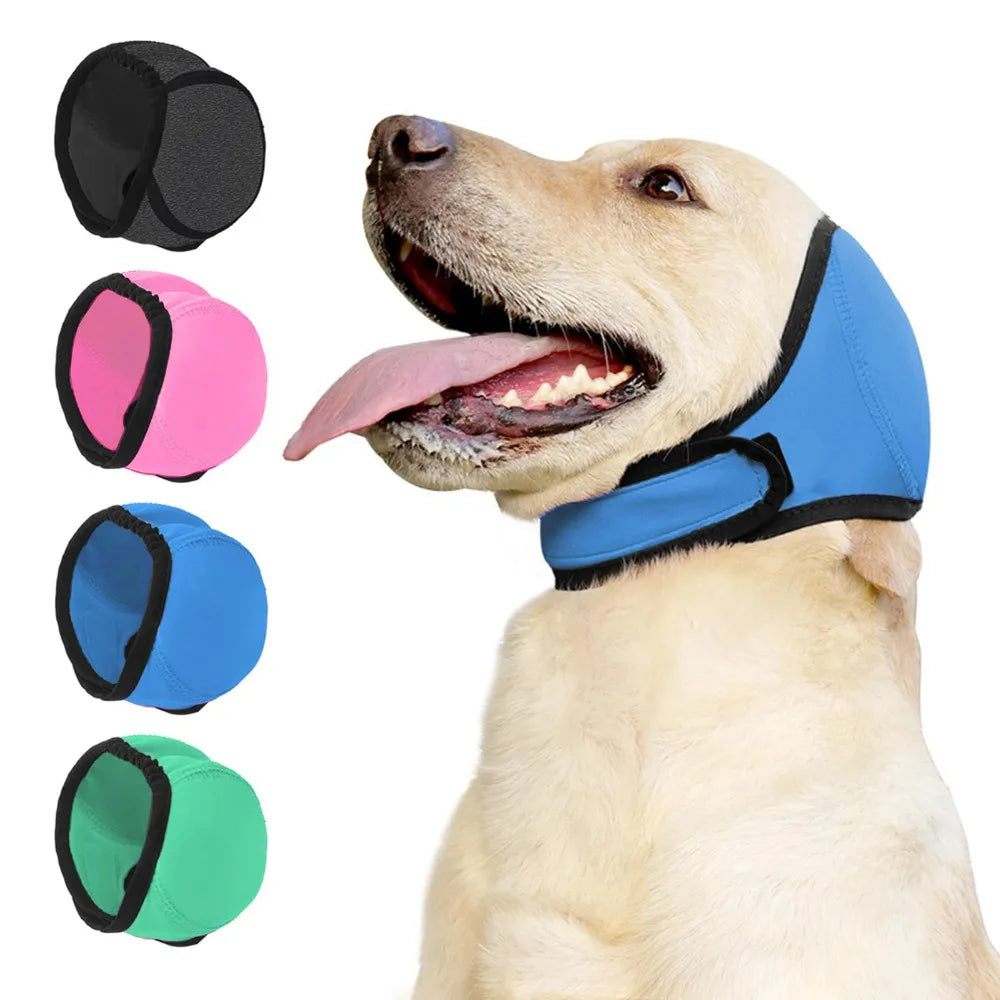 Midello Calm Paws dog ear muffs in blue — noise reduction hearing protection for dogs